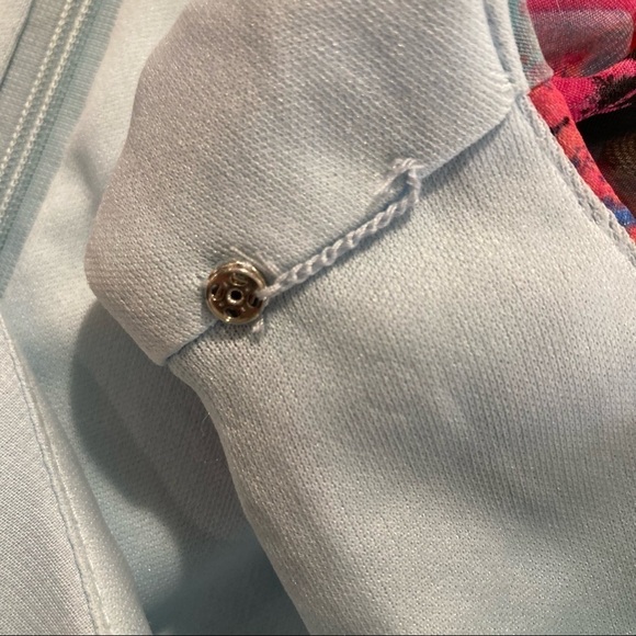 TAHARI Sz 14 Handkerchief Overlay Bold Pastel Floral Zipper in Back Dress - Picture 16 of 16